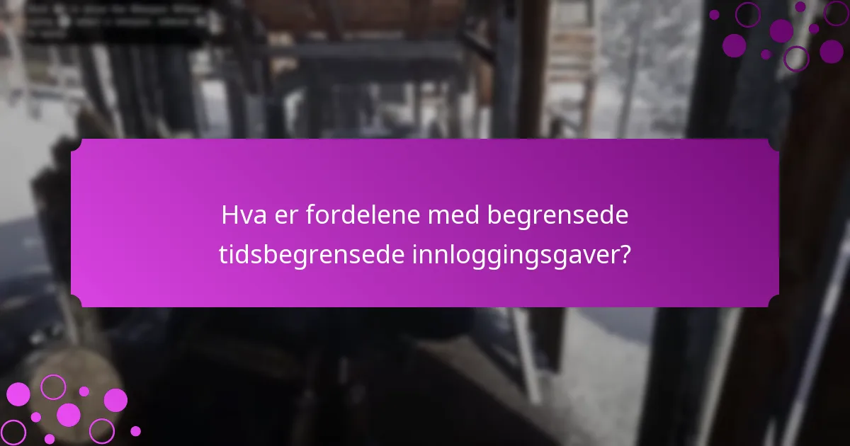 Når blir begrensede tidsbegrensede innloggingsgaver tilgjengelige?